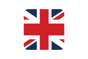 United Kingdom Flag Square Rounded Shape flag