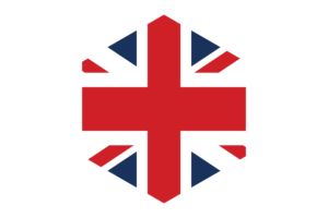 United Kingdom Flag Hexagon Shape flag