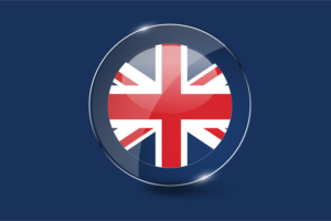 United Kingdom Flag Glossy Round Button flag