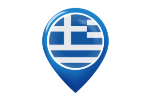 Greece Flag Map Pin Icon flag