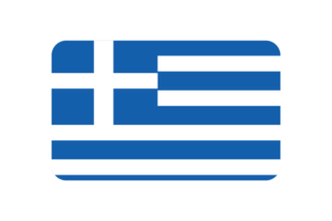Greece Flag Triangle Rounded Shape flag