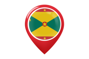 Grenada Flag Map Pin Icon flag