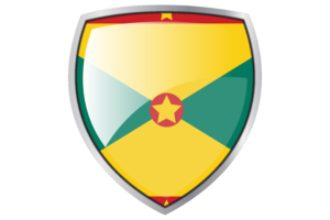 Grenada Flag Couche Heraldic Shield flag