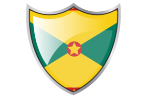 Shield with Flag of Grenada flag