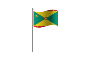 Waving Flag of Grenada flag