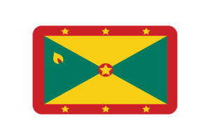 Grenada Flag Triangle Rounded Shape flag