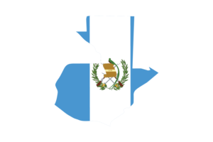 Guatemala Map with Flag flag