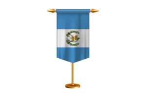 Guatemala Flag Illustration with Stand flag
