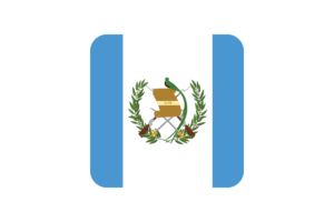 Guatemala Flag Square Rounded Shape flag
