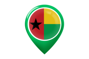 Guinea-Bissau Flag Map Pin Icon flag