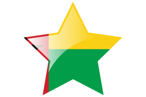 Guinea-Bissau Flag Star Icon flag