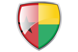 Guinea-Bissau Flag Couche Heraldic Shield flag