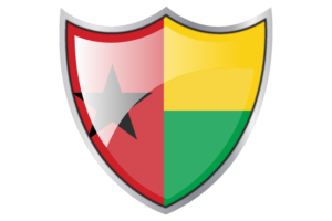 Shield with Flag of Guinea-Bissau flag