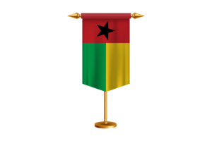 Guinea-Bissau Flag Illustration with Stand flag