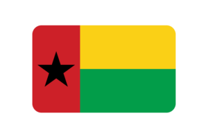 Guinea-Bissau Flag Triangle Rounded Shape flag