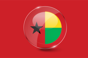 Guinea-Bissau Flag Glossy Round Button flag