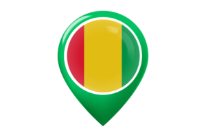 Guinea Flag Map Pin Icon flag
