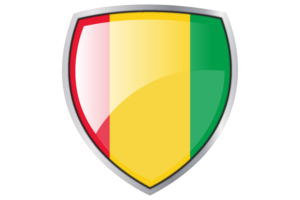 Guinea Flag Couche Heraldic Shield flag