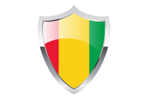 Guinea Flag with Medieval Heater Shield flag