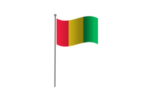 Waving Flag of Guinea flag