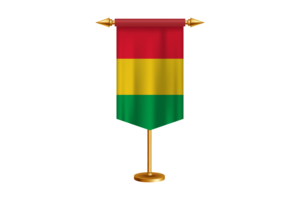 Guinea Flag Illustration with Stand flag
