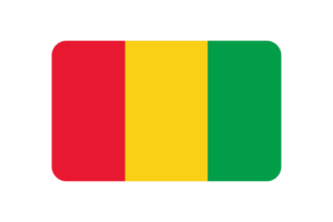 Guinea Flag Triangle Rounded Shape flag