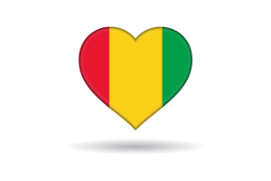 Love of Guinea Heart Shape flag