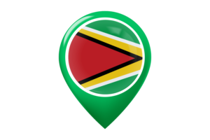 Guyana Flag Map Pin Icon flag