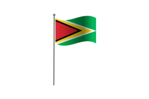 Waving Flag of Guyana flag