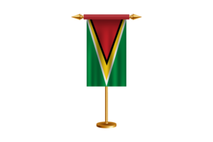 Guyana Ceremonial Flag Vector Free flag
