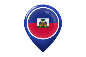 Haiti Flag Map Pin Icon flag