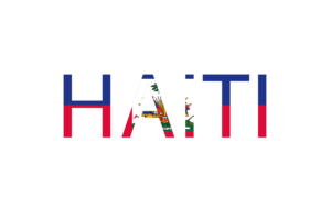 Haiti Text Art flag