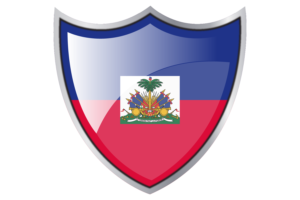 Shield with Flag of Haiti flag