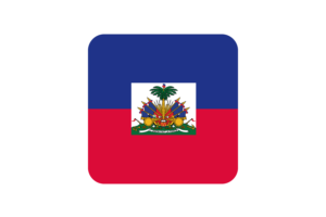 Haiti Flag Square Rounded Shape flag