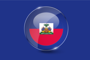 Haiti Flag Glossy Round Button flag