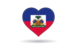 Love of Haiti Heart Shape flag