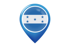 Honduras Flag Map Pin Icon flag