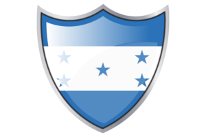 Shield with Flag of Honduras flag