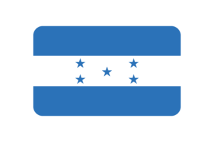 Honduras Flag Triangle Rounded Shape flag