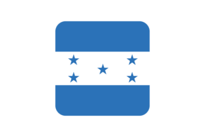 Honduras Flag Square Rounded Shape flag