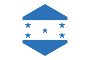 Honduras Flag Hexagon Shape flag