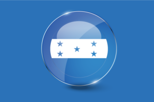 Honduras Flag Glossy Round Button flag