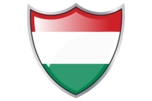 Shield with Flag of Hungary flag