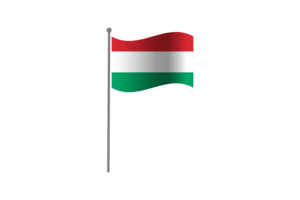 Waving Flag of Hungary flag