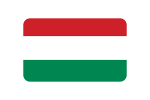 Hungary Flag Triangle Rounded Shape flag