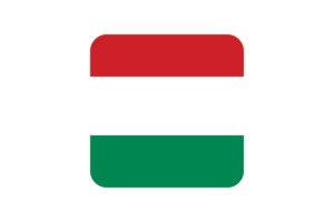 Hungary Flag Square Rounded Shape flag