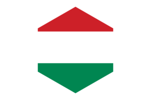 Hungary Flag Hexagon Shape flag