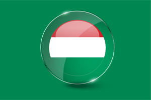 Hungary Flag Glossy Round Button flag