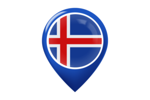 Iceland Flag Map Pin Icon flag