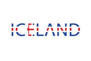 Iceland Text Art flag